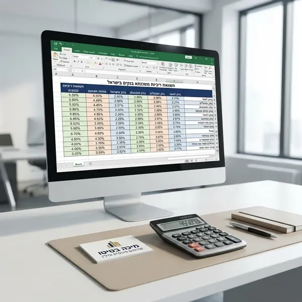 השוואת משכנתאות מפורטת בין בנקים שונים בישראל